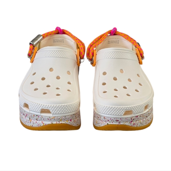 Crocs Hiker Xscape Festival Chalk/Orange Clog Shoe Size Men 5, Women 7 - Picture 2 of 7